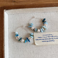 Shell Chip and Bead Hoop Earrings in Three Color Mixes view 8