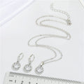 Silver Tone Crystal Smiley Necklace and Matching Earring Options view 2
