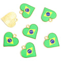 Heart Flag Enamel Charms Featuring Ten National Designs view 6
