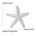 Rhinestone Starfish Brooch Decorative Metal Pin For Jackets And Lapels view 8