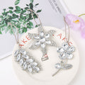 Rhinestone Leaf Flower Metal Christmas Tree Hanging Ornaments view 2