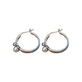 Pearl Charm Hoop Earrings in Gold and Silver Jewelry Accessory view 5