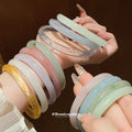 Round Band Jade-Look Bangles Sixteen Mottled Color Styles view 4