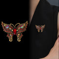 Butterfly Crystal Three Designs Metal Brooch Pin for Jackets and Lapels view 5