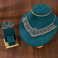 Five Color Ornate Choker Necklace and Earring Sets view 2