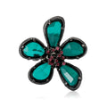 Five Petal Teardrop Crystal Flower Brooch in Five Colors view 5