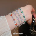 Leaf Crystal Tennis Bracelet In Multicolor Designs view 1