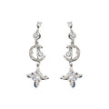 Silver-Tone Moon And Star Drop Earrings For Women Jewelry view 5