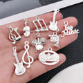 Black Musical Instrument and Guitar Metal Charms with 26 Listed Options view 4