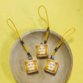 Resin Cat Toast Square Phone Charm Yellow Cord Strap view 5