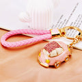Jeweled Rounded Beetle Car Keychains in Four Colors and Loop Styles view 10