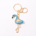 Rhinestone Flamingo Keychain Gold Clasp Four Color Options view 5