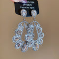 Crystal Open Teardrop Stud Earrings in Four Colors view 8