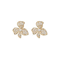 Gold And Silver Floral Stud Earrings In Three Sculpted Designs view 5