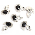 Faceted Crystal Swan Metal Pendant Charms in 14 Color Styles view 10