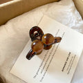 Mini Brown Tortoiseshell Hair Claw With Three Round Beads view 6