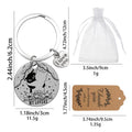 Round Cow Couple Keychain With Heart Message Tag and Attached Hardware view 2