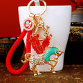 Crystal Winged Dragon Horse Keychains with Cords and Loose Braided Loops view 9