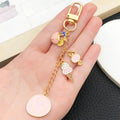 Pink Ice Cream Lemonade and Smiley Metal Clasp Keychain view 1