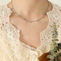 Dainty Metal Bead Drop Chain Choker Necklace Three Tones view 8