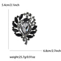Oval Crystal Wreath Brooch with Faceted Stones for Jackets and Scarves view 7