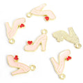 High Heel and Red Heart Charms in Five Colors and Two Metal Tones view 10