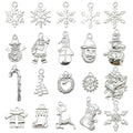 Antique Silver Christmas Tree and Snowflake Metal Charms with 28 Listed Options view 10