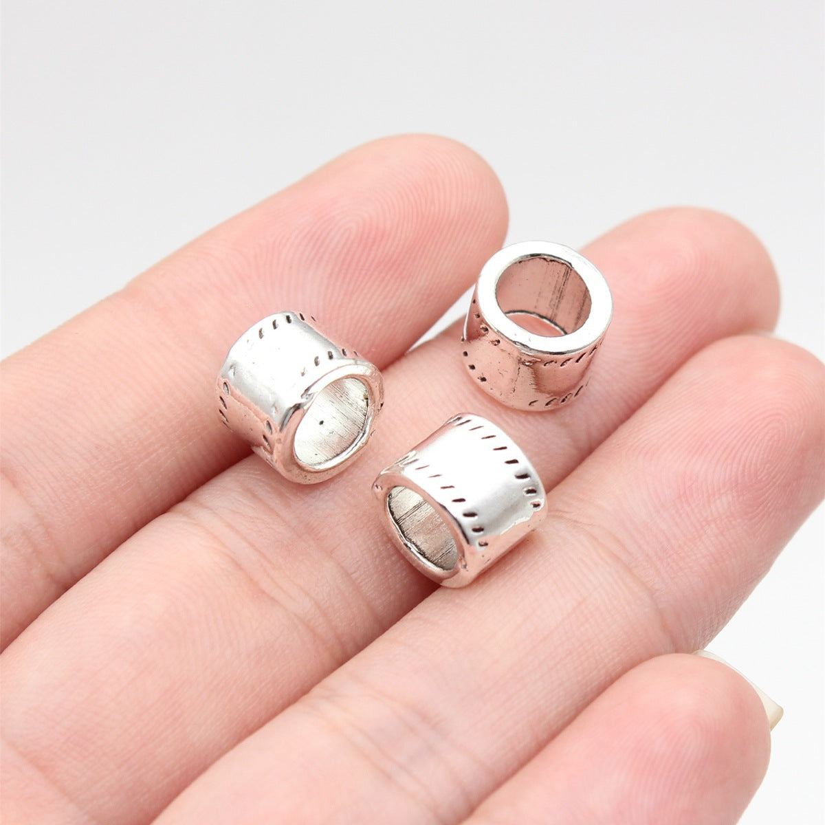 9.5x9.5x7mm 1.75g Multicolor Zinc Alloy Tube Large Hole Spacer Beads for DIY Bracelet Jewelry Making