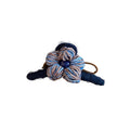 Blue And Brown Layered Yarn Flower Fuzzy Hair Claw Clip view 5