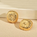 Radiating Square Statement Stud Earrings In Two Finishes view 6