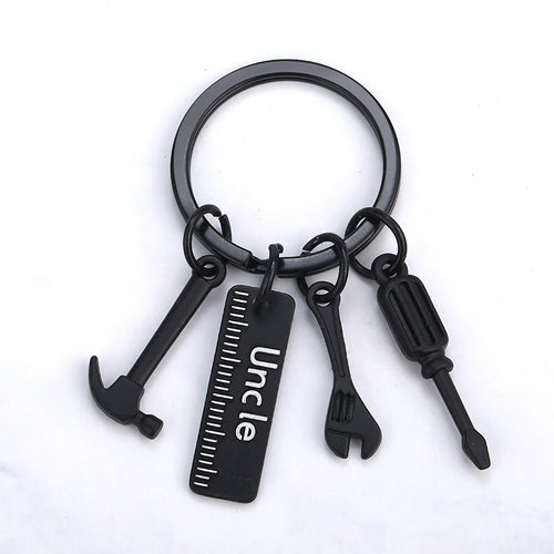 Dad Hammer Wrench Screwdriver Zinc Alloy Metal Keychain Gift