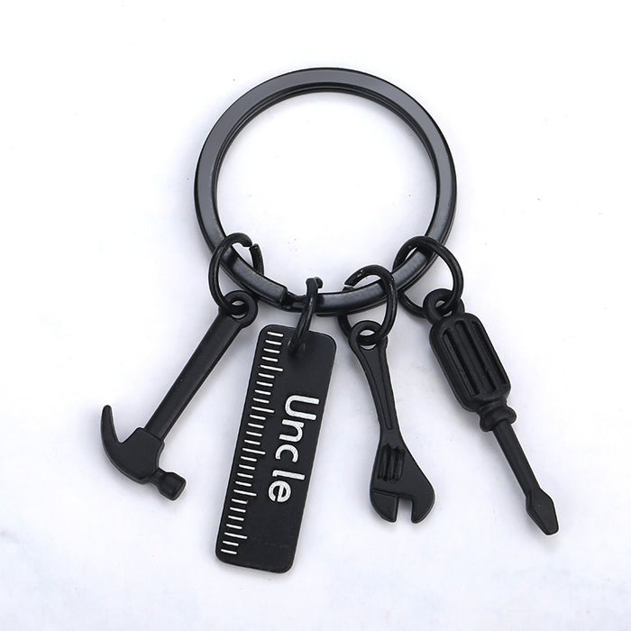Dad Hammer Wrench Screwdriver Zinc Alloy Metal Keychain Gift