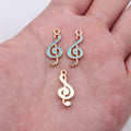 Enamel Treble Clef Charms in Four Colors with Crystal Accent view 7