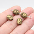 Textured Oval Spacer Beads in Two Antique Finishes view 4