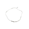 Silver Snake Chain Wavy Bar Pendant Necklace Single Style view 5