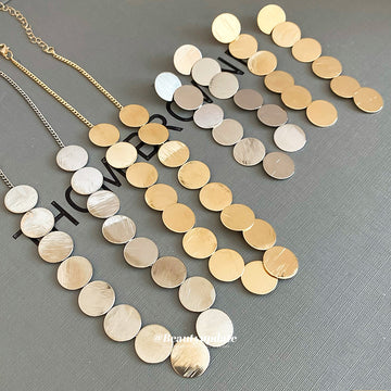 Graduated Disc Statement Necklaces Fashion Jewelry