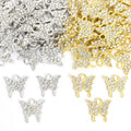 Crystal-Accented Gold Silver Butterfly Alloy Charms in 2 Styles view 3