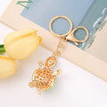 Rhinestone Turtle Keychain Metal Sea Tortoise Bag Charm view 3
