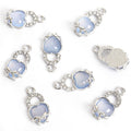 Pastel Cabochon Turtle Charms in Silver Tone, Six Colors view 3