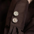 Gold Tone Amsterdam Four Hole Shirt Button Cover With Clip view 3