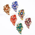 Oversized Faceted Crystal Cluster Brooch in Six Colors view 1
