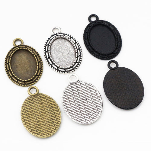 oval pendant tray with a floral edge assortment on a light background