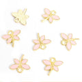 Four Wing Enamel Dragonfly Charms in Six Colors and Two Metal Tones view 12