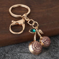 Rhinestone Cherry Keychains in Six Stone Accent Colors view 7