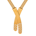 Chevron Mesh Multi-Strand Necklace Bracelet Gold Steel view 5