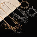 Metal Fringe Bead Necklace Lace Mesh Bracelet Three Styles view 2