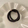 Wrapped Leather Look Ponytail Hair Tie In Black Or Dark Brown view 7