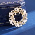 Gold Tone Silver Tone Flower Metal Brooch Pin 3.7 cm view 5
