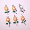 Colorful Enamel Tulip Bud Charms in Eleven Colors and Mixed Style view 8