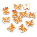 Colorful Enamel Butterfly Charms with Gold Tone Edges view 7